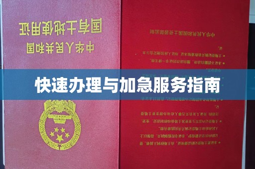 德江快速办理与加急服务指南