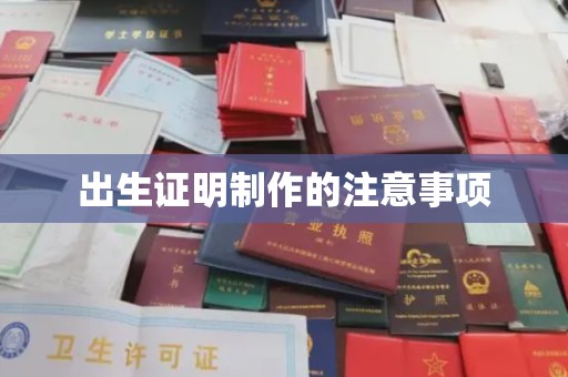 德江出生证明制作的注意事项
